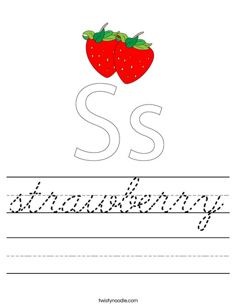 Strawberries Worksheet