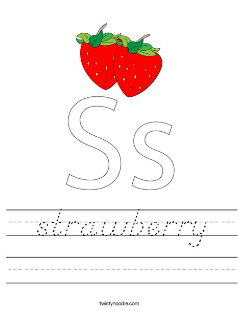Strawberries Worksheet
