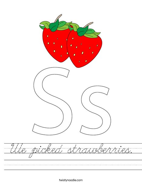 Strawberries Worksheet