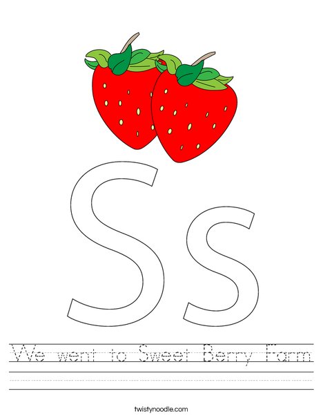 Strawberries Worksheet