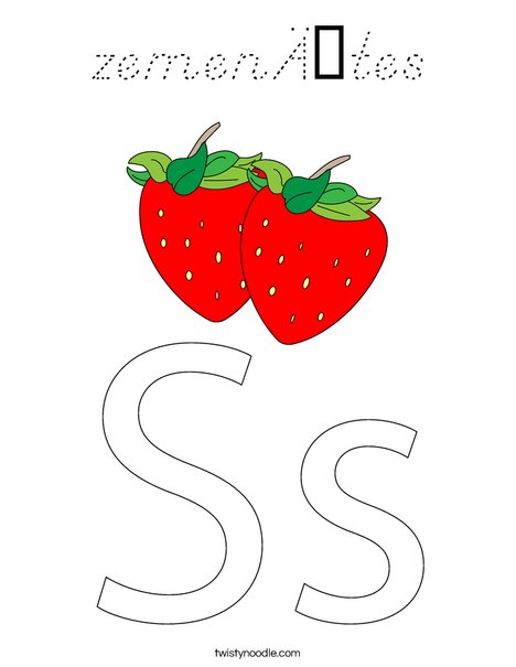 Strawberries Coloring Page