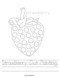Strawberry Dot Painting Worksheet