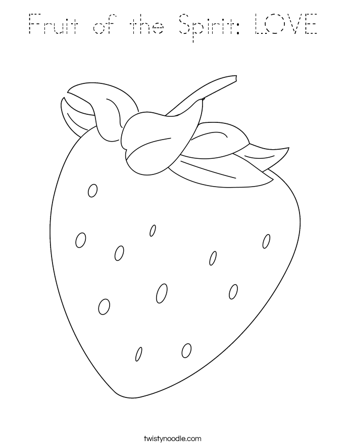 Fruit of the Spirit: LOVE Coloring Page