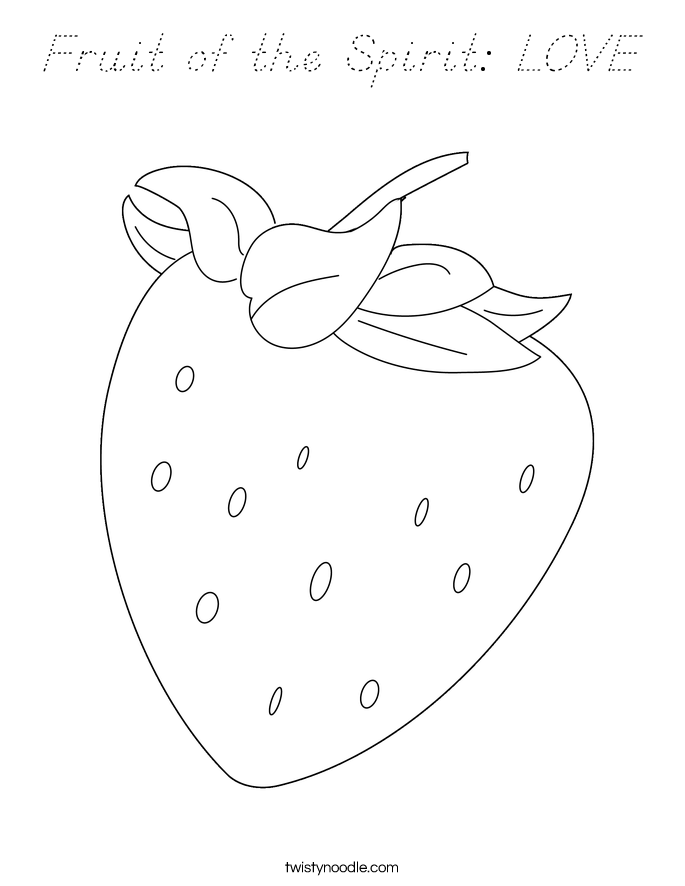 Fruit of the Spirit: LOVE Coloring Page