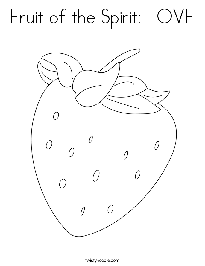 Fruit of the Spirit: LOVE Coloring Page