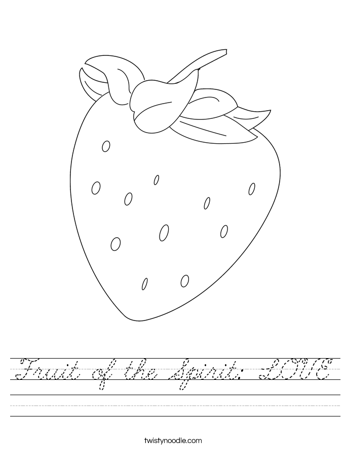 Fruit of the Spirit: LOVE Worksheet