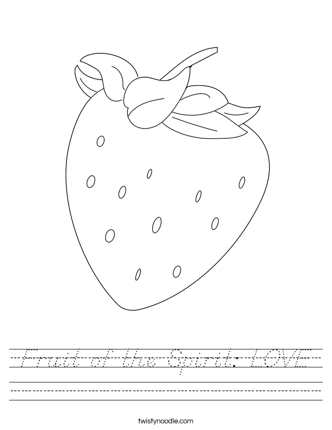 Fruit of the Spirit: LOVE Worksheet