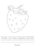 Fruit of the Spirit: LOVE Worksheet