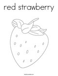 red strawberryColoring Page