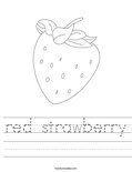 red strawberry Worksheet