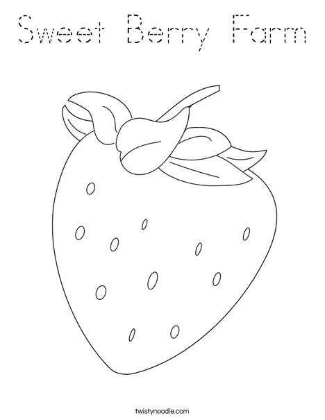 Strawberry Coloring Page