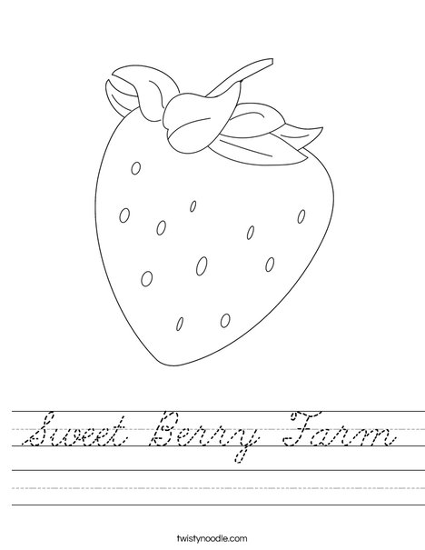 Strawberry Worksheet