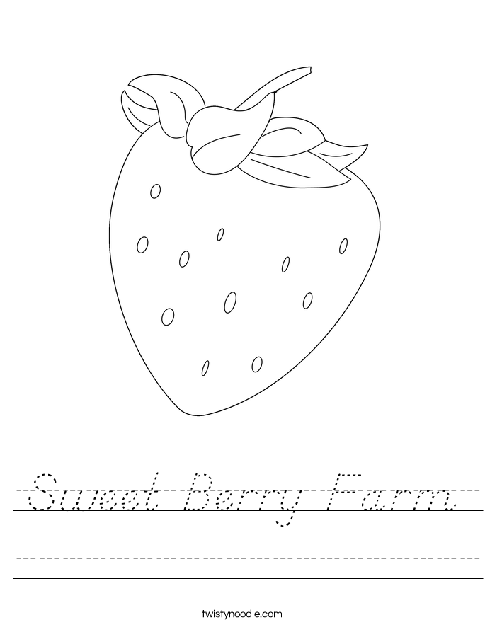 Sweet Berry Farm Worksheet