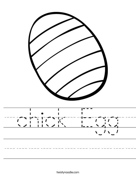 chick Egg Worksheet - Twisty Noodle