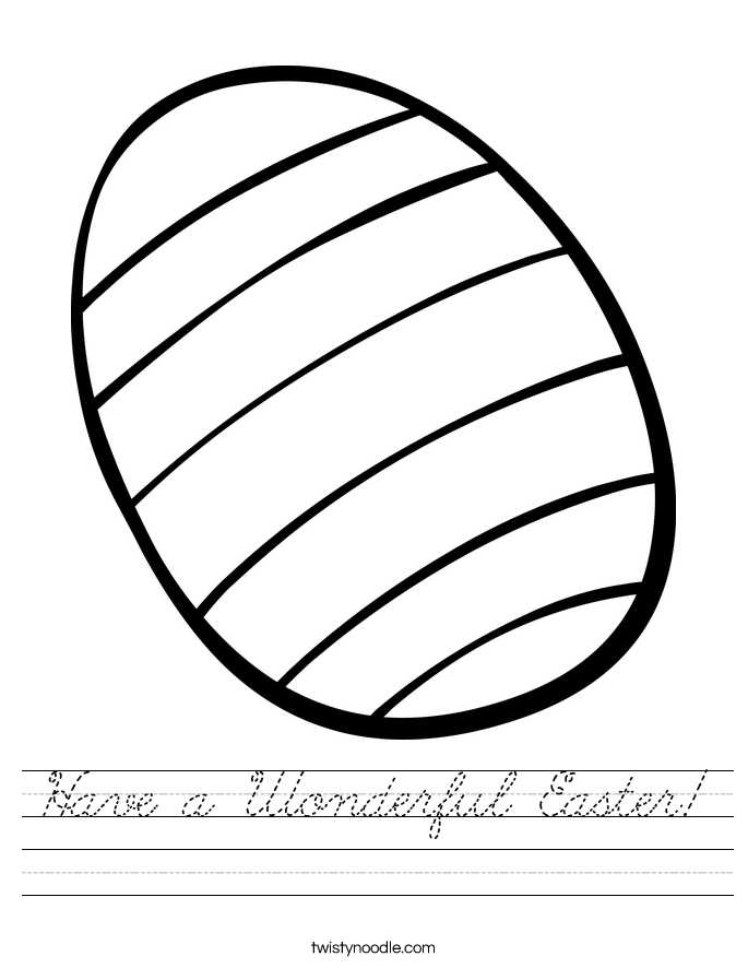 Have a Wonderful Easter! Worksheet