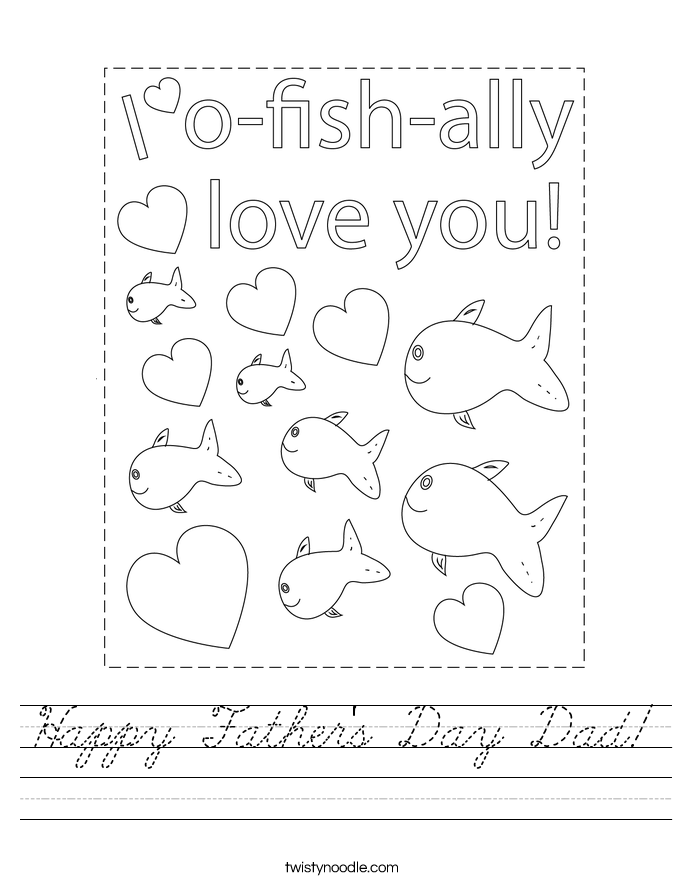 Happy Father's Day Dad! Worksheet