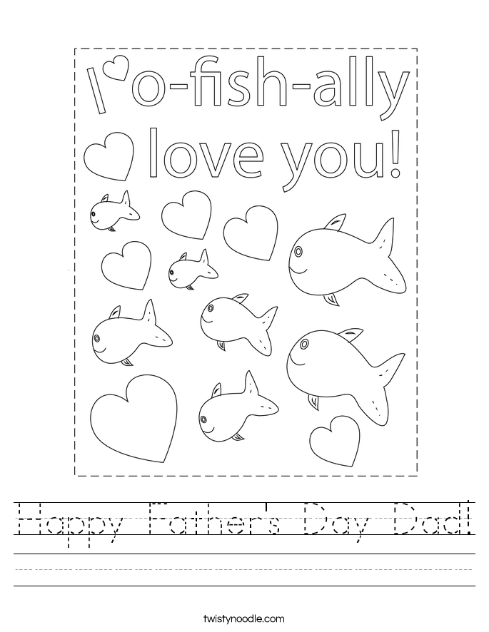 Happy Father's Day Dad! Worksheet