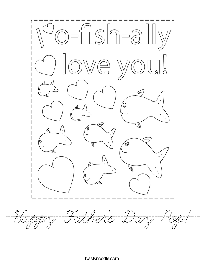 Happy Father's Day Pop! Worksheet