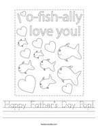 Happy Father's Day Pop Handwriting Sheet