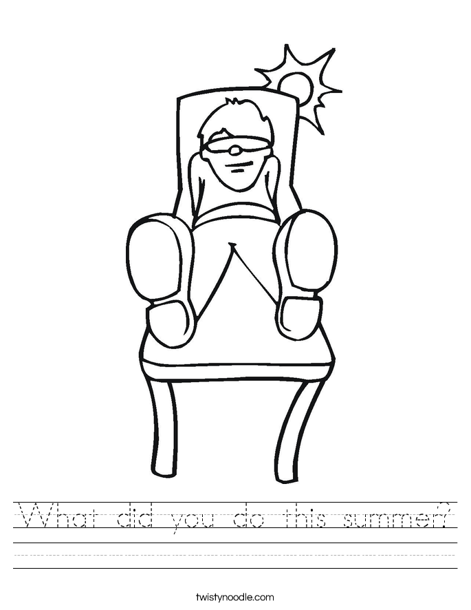 What did you do this summer? Worksheet