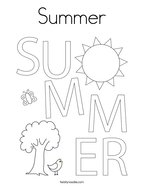 Summer Coloring Page