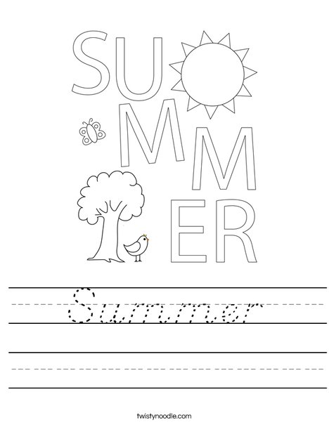 Summer Worksheet