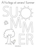 ¡Ya llego el verano! SummerColoring Page