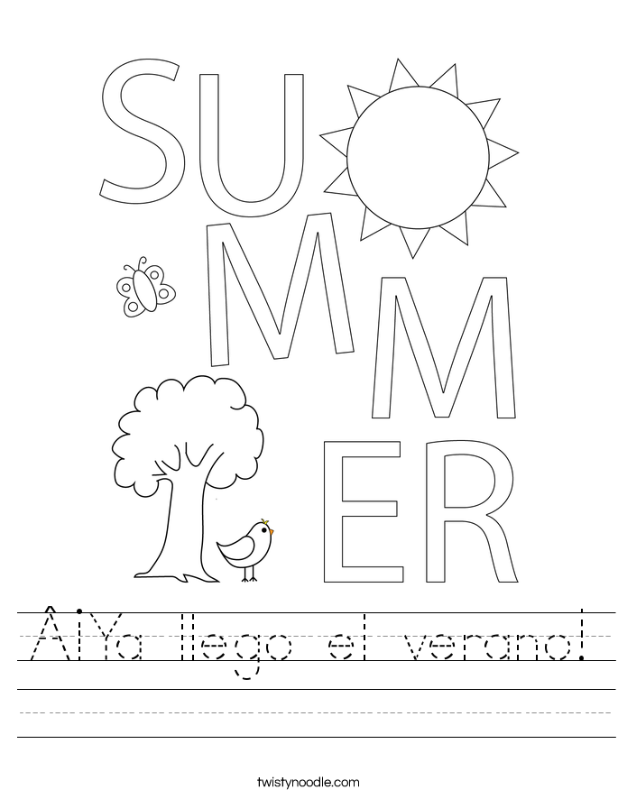 ¡Ya llego el verano! Worksheet