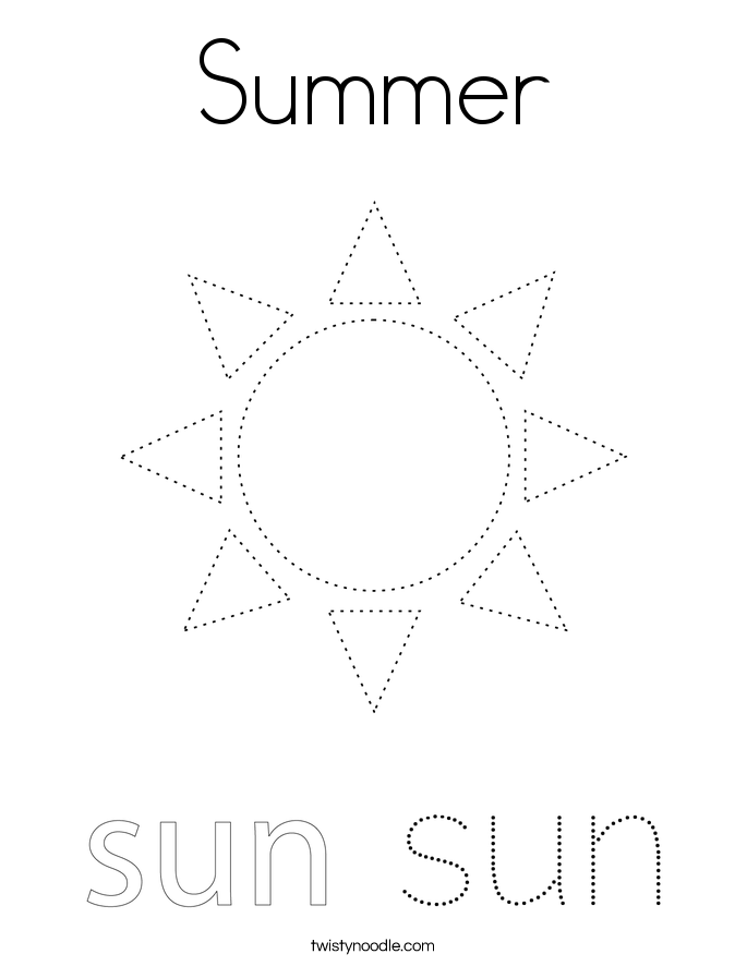 Summer Coloring Page