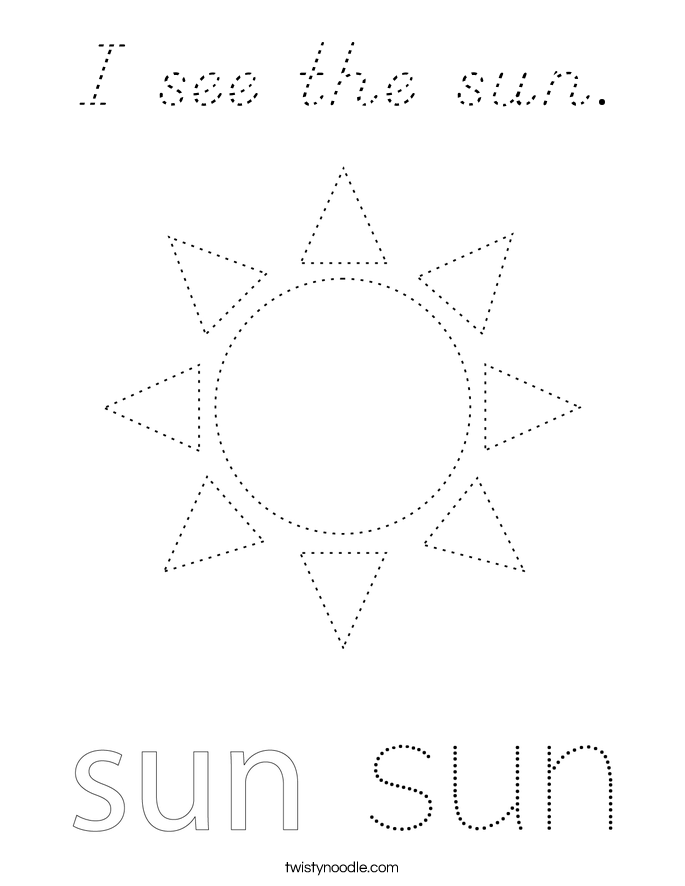 I see the sun. Coloring Page