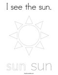 I see the sun.Coloring Page