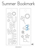 Summer Bookmark Coloring Page