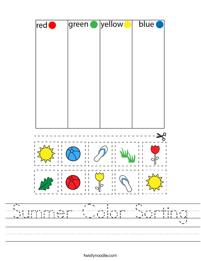 Color Sorting Printable Color Sorting Printable