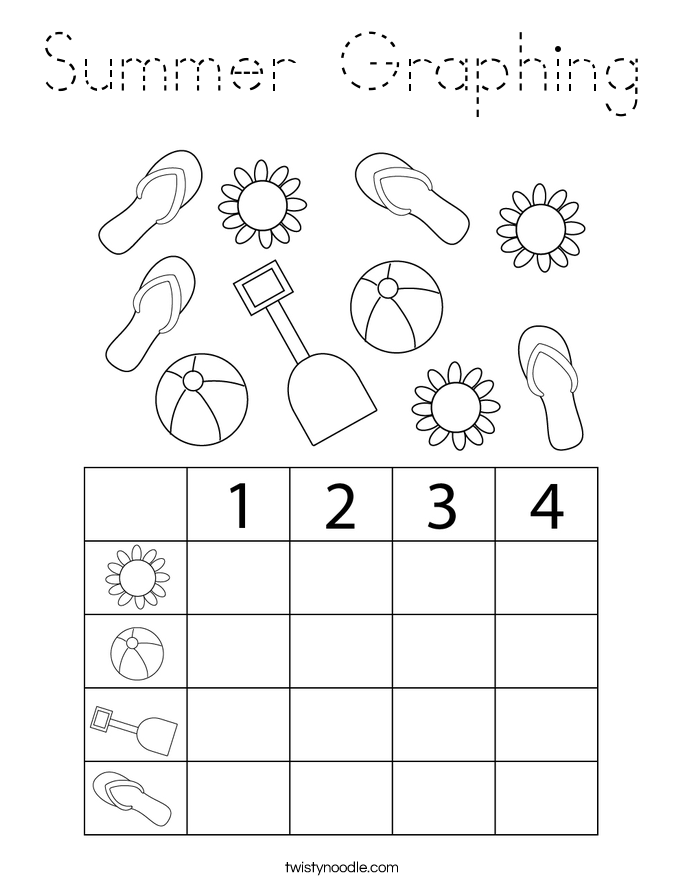 Summer Graphing Coloring Page