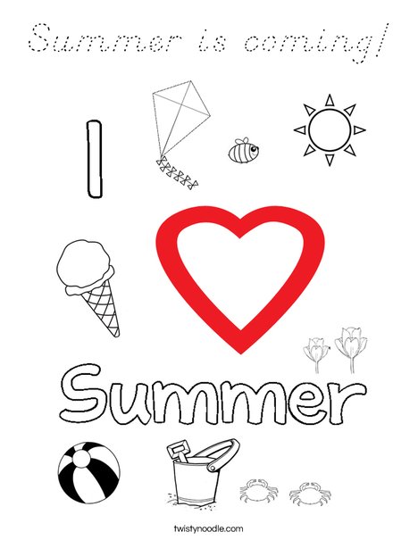 Summer is coming! Coloring Page