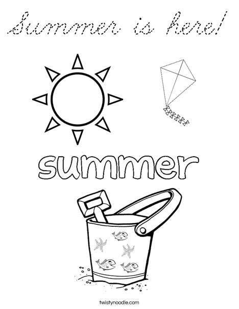 Summer is here! Coloring Page