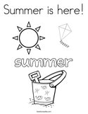 Summer is here Coloring Page