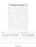 Summer Maze Worksheet