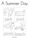 A Summer Day Coloring Page