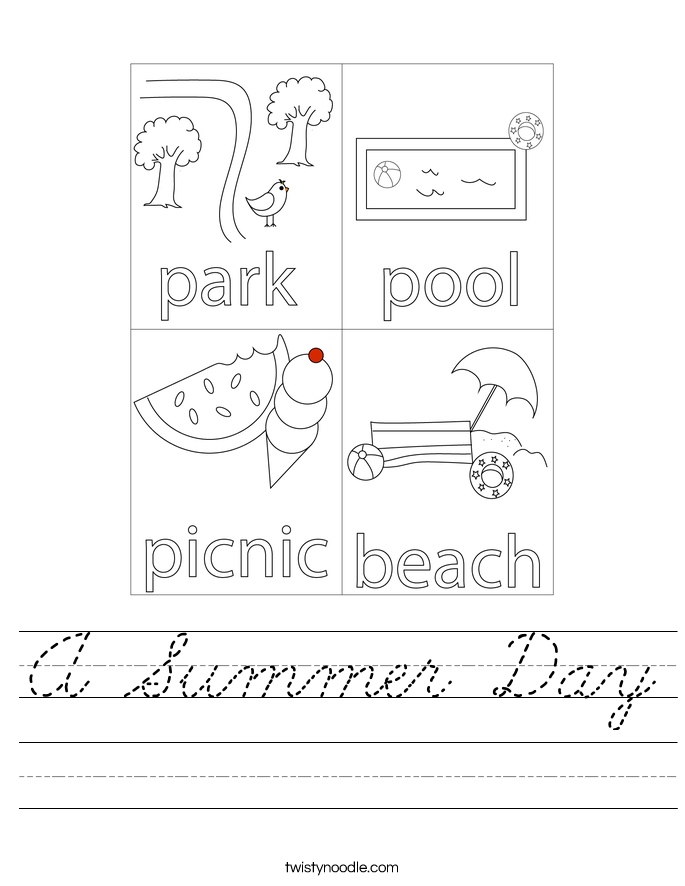 A Summer Day Worksheet
