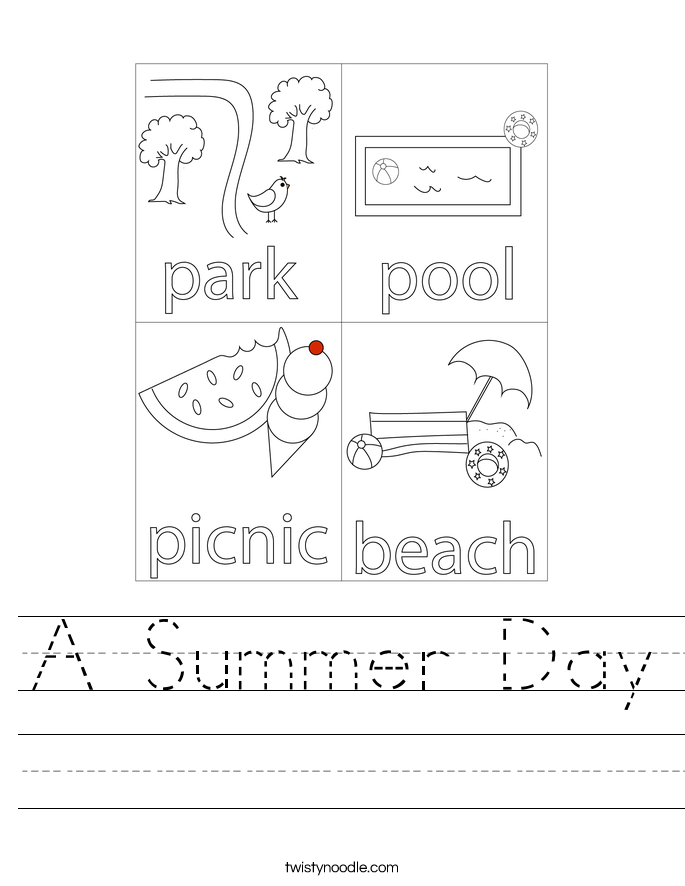 A Summer Day Worksheet