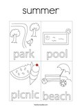 summer Coloring Page