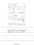 summer Worksheet