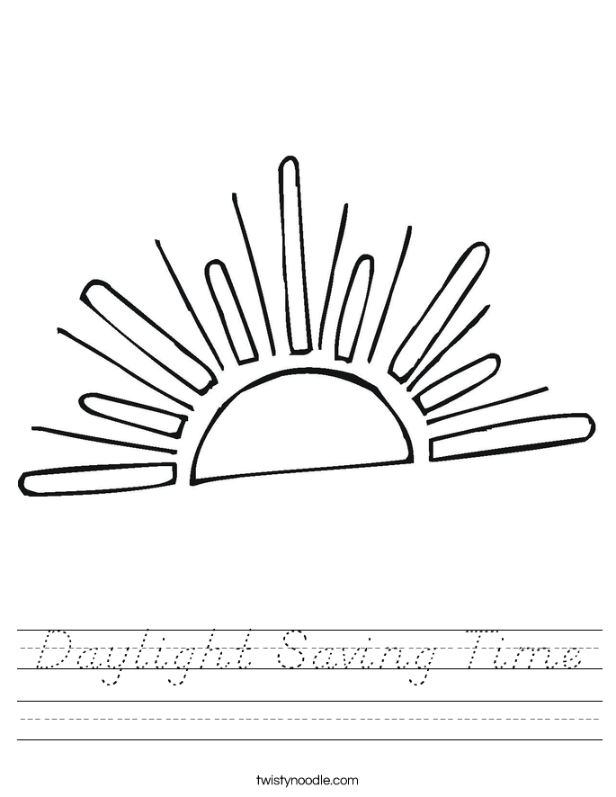 Daylight Saving Time Worksheet