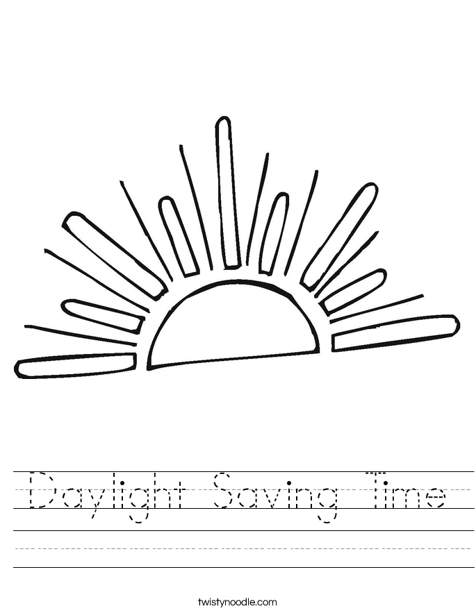 Daylight Saving Time Worksheet