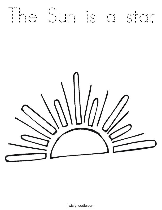 The Sun is a star. Coloring Page