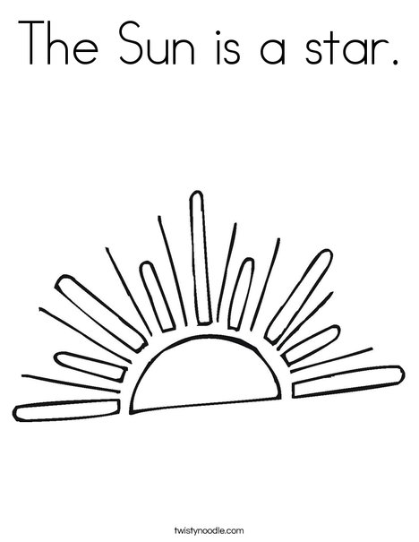 Setting Sun Coloring Page