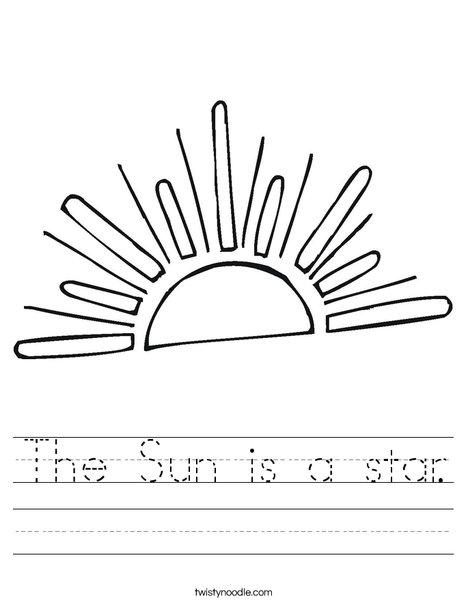 Setting Sun Worksheet