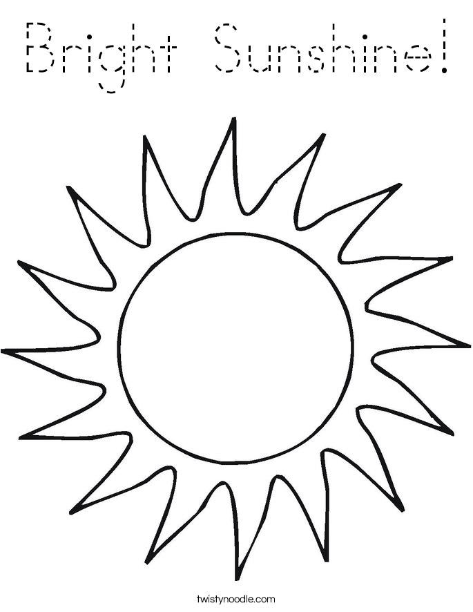 Bright Sunshine! Coloring Page