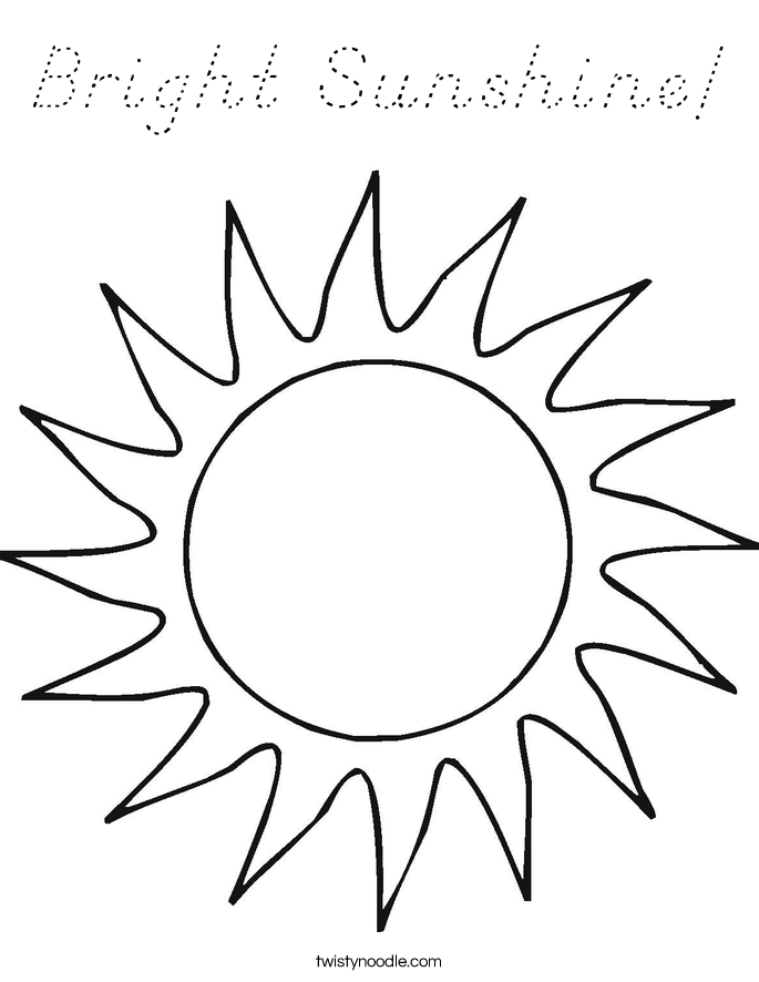 Bright Sunshine! Coloring Page